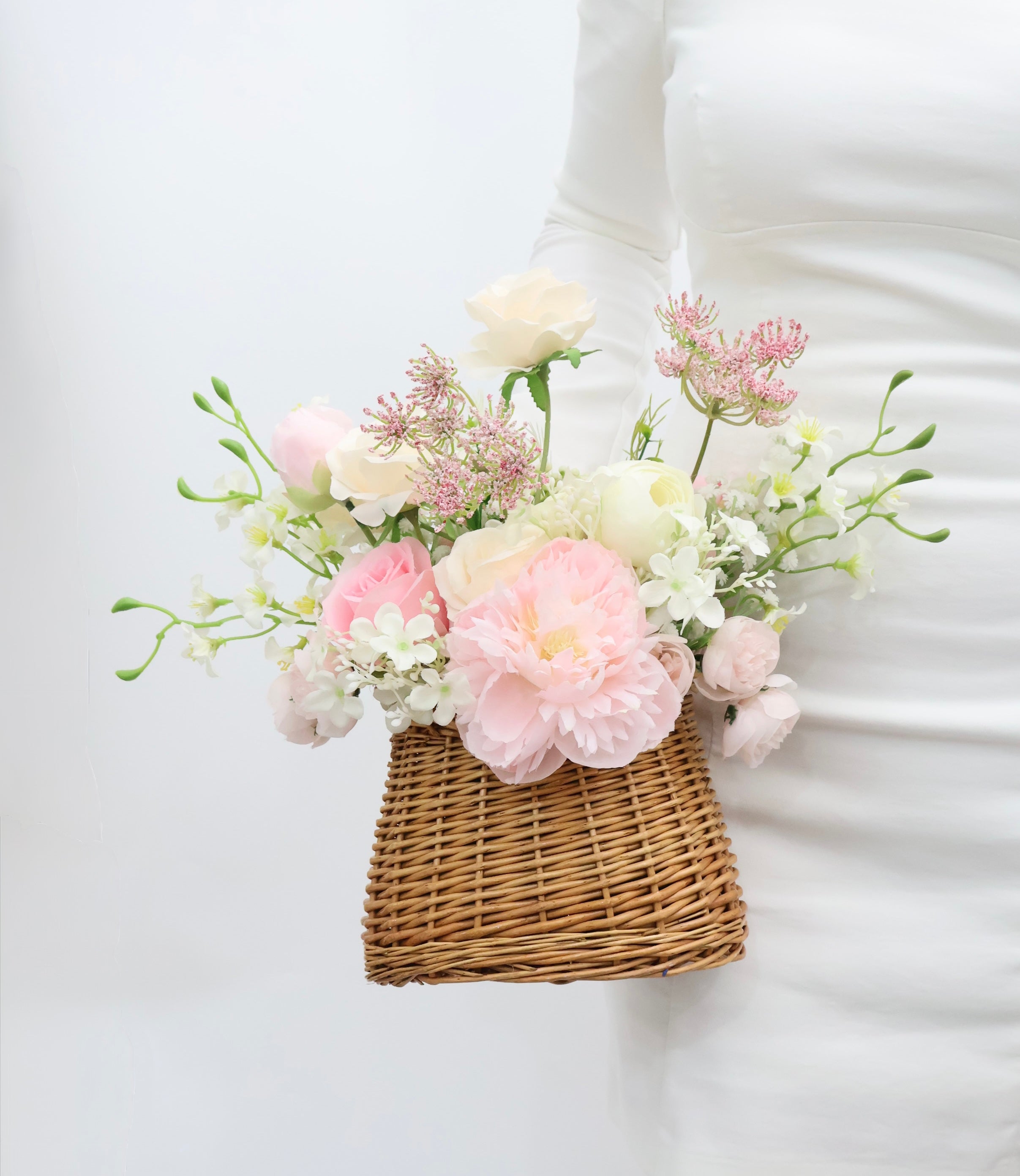 The Monica - Wildflower Basket Bridesmaid Bouquet