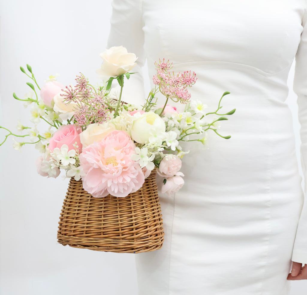 The Monica - Wildflower Basket Bridesmaid Bouquet