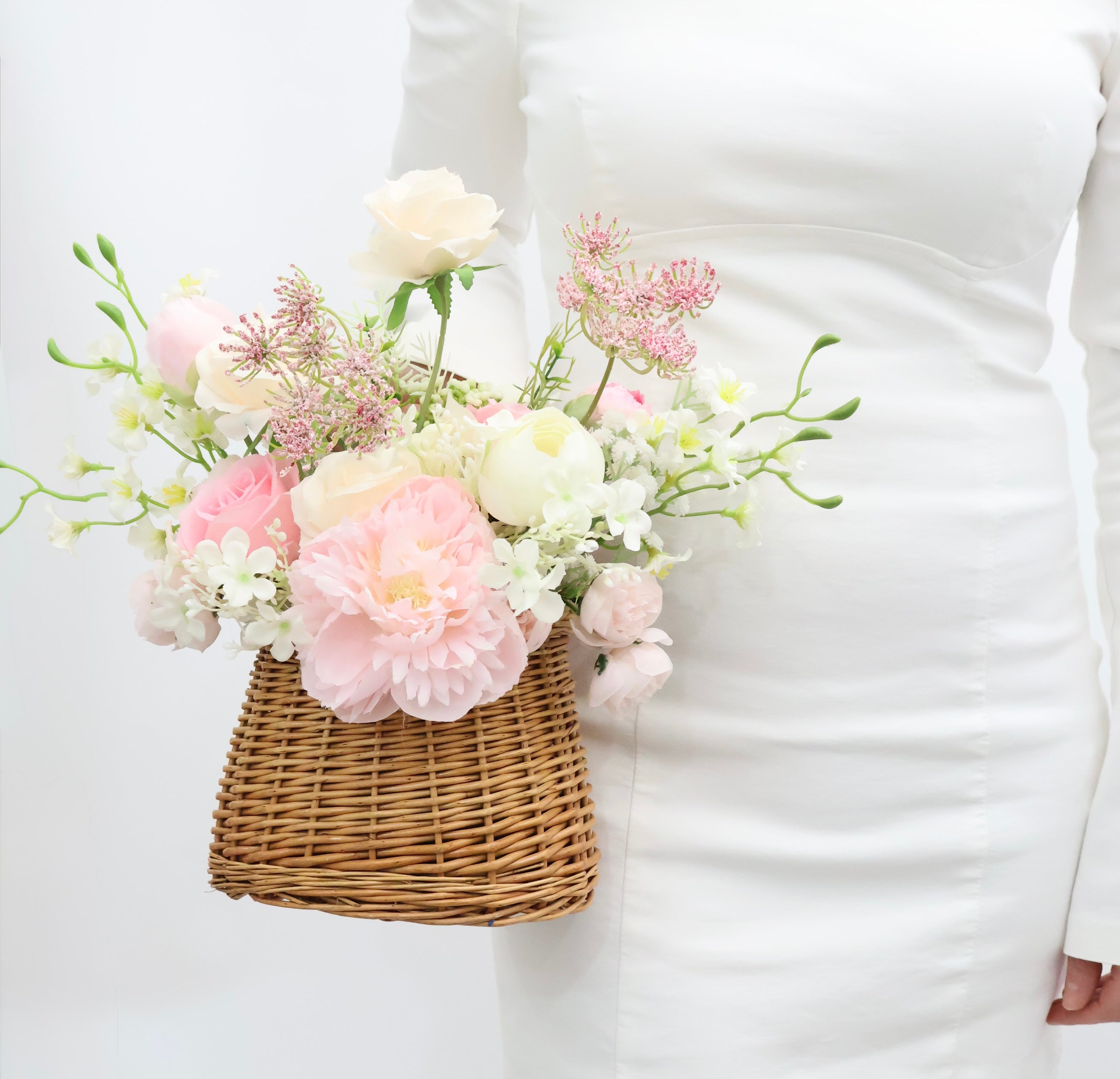 The Monica - Wildflower Basket Bridesmaid Bouquet