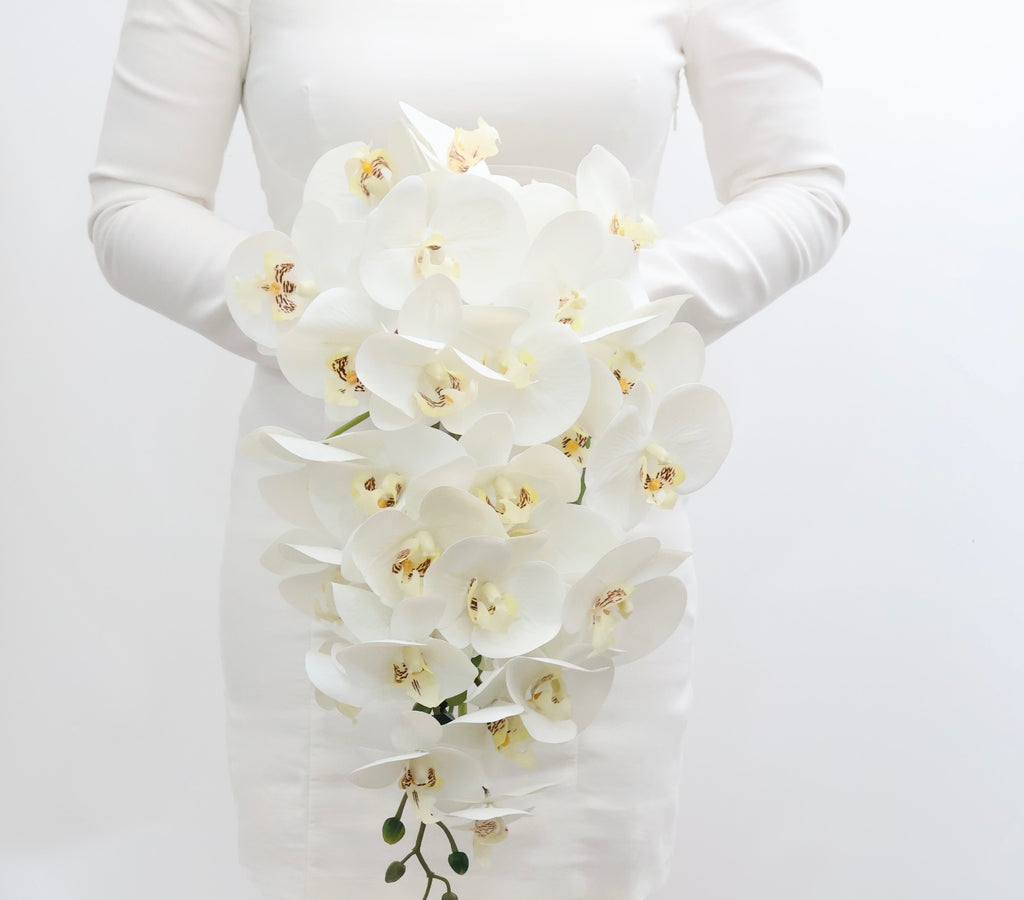 The Christina - Cascading Orchid Bridal Bouquet