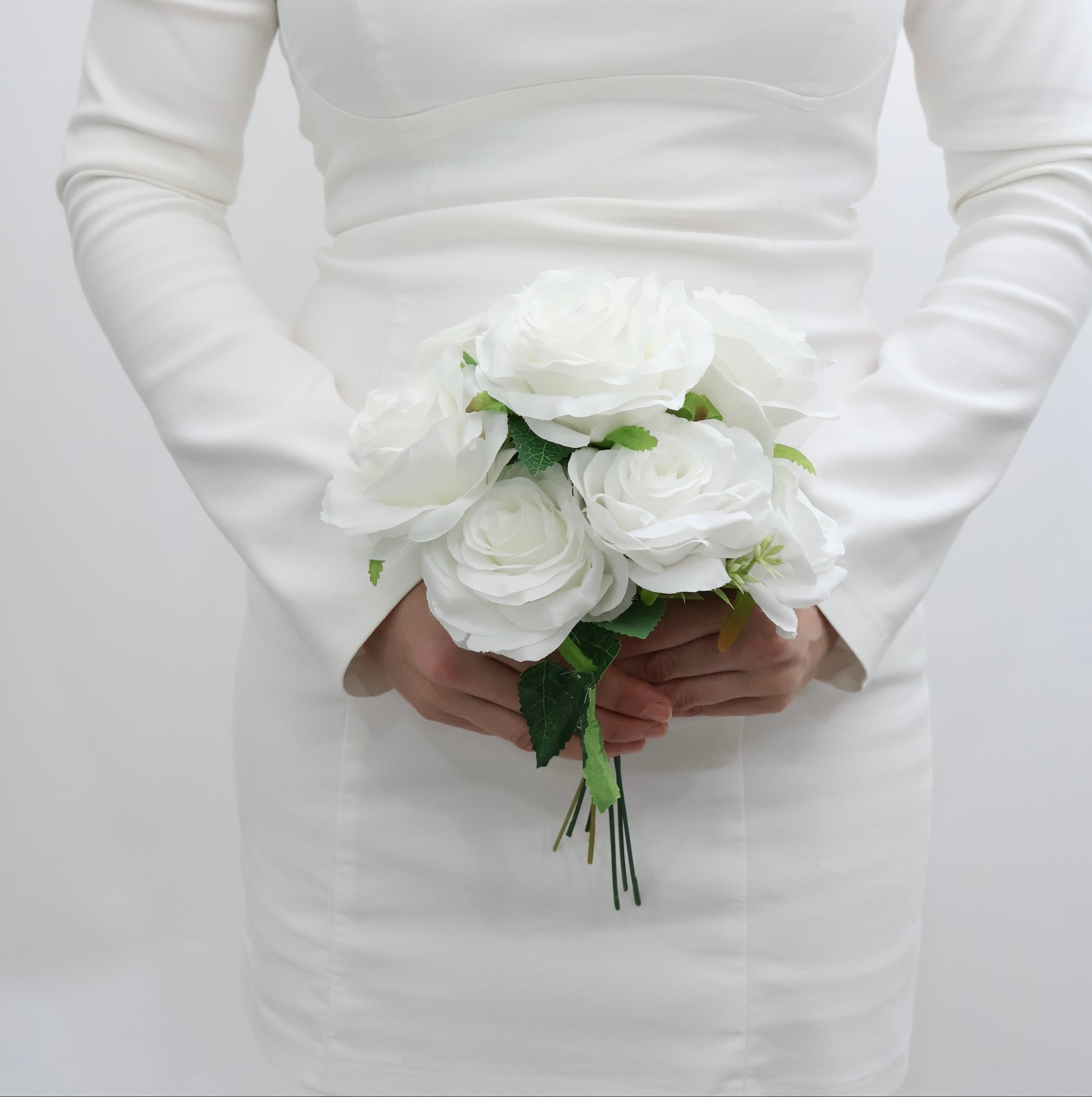 Small white rose bridal bouquet
