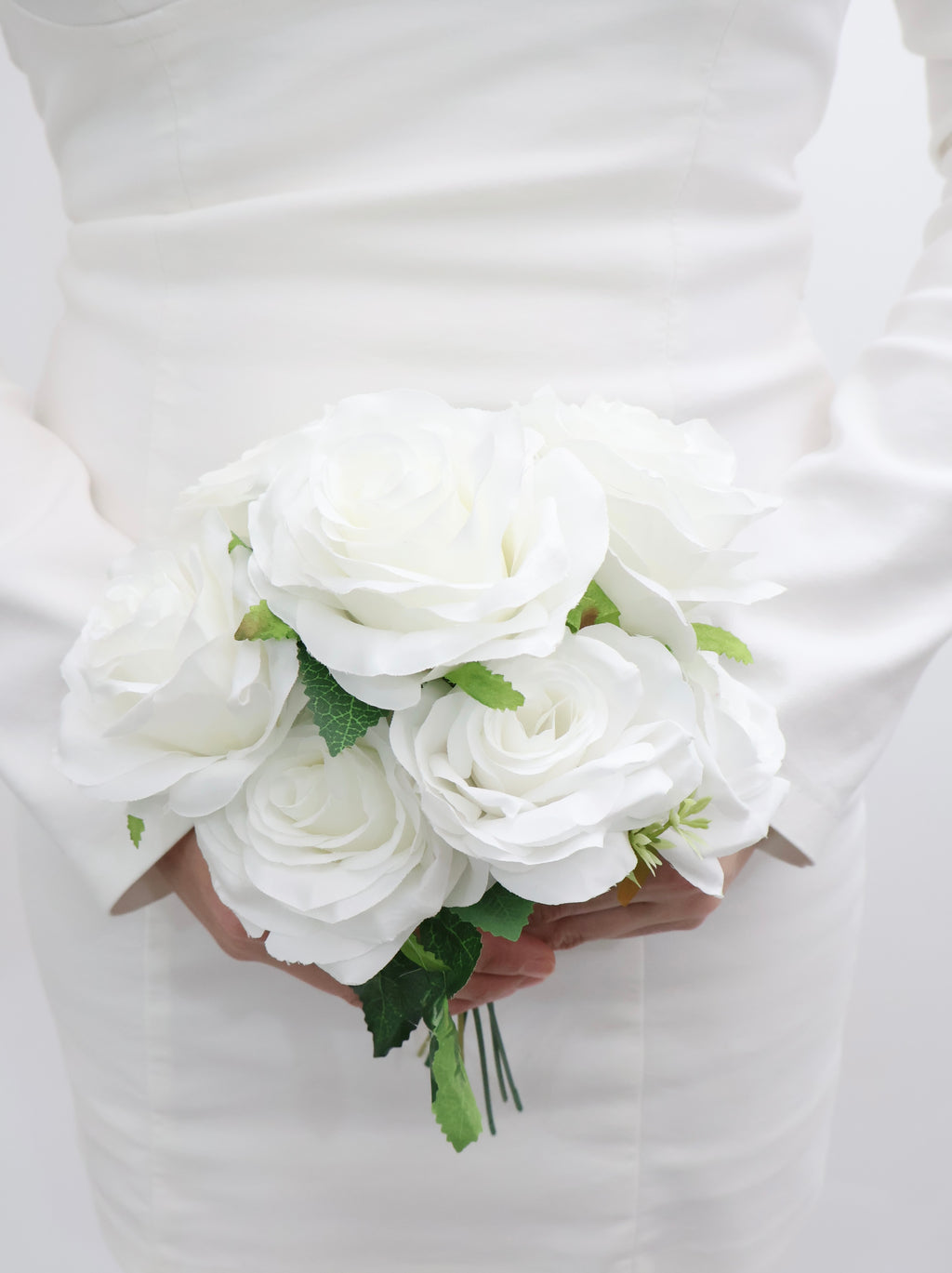 Small white rose bridal bouquet