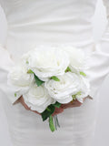 Small white rose bridal bouquet